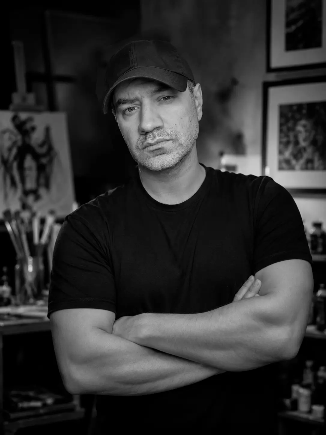 Dmytro Renso artist portrait in the studio